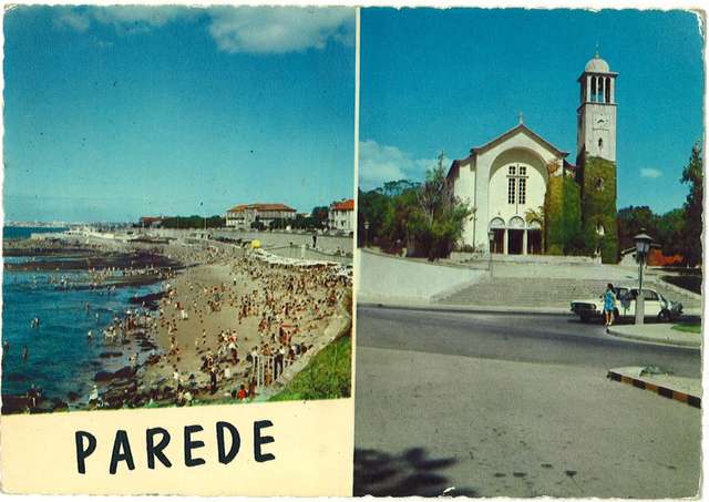 1970´s - Praia da Parede e Igreja de Nossa Senhora do Rosário de Fátima